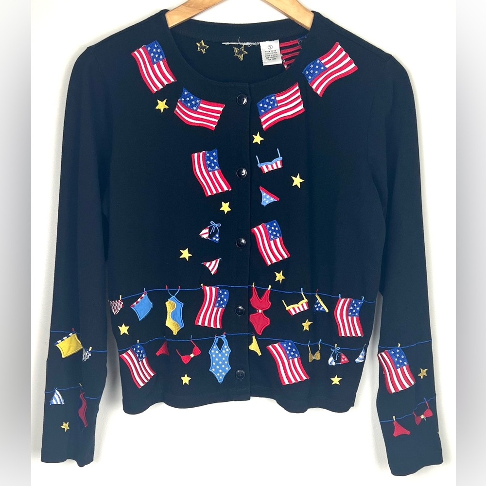 Vintage 90’s Y2K Michael Simon Lite USA 🇺🇸 Patriotic Button Down